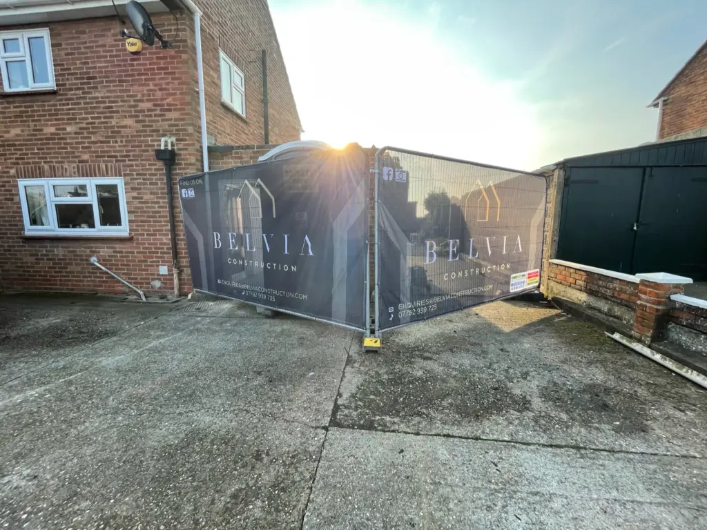 Marks tey extension construction covers up