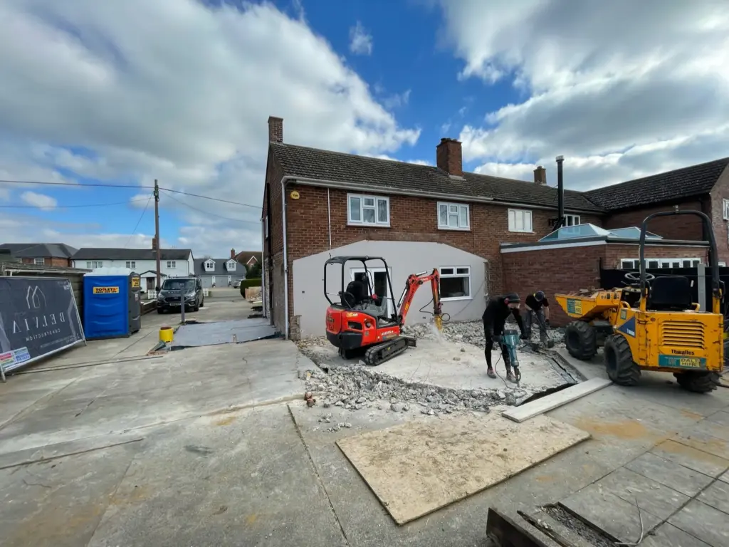 Marks tey extension digging out the ground