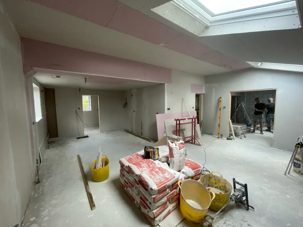 Marks tey extension flooring concreted