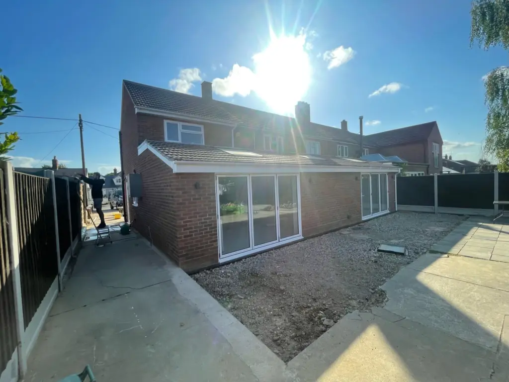 Marks tey extension rear externa nearly completed