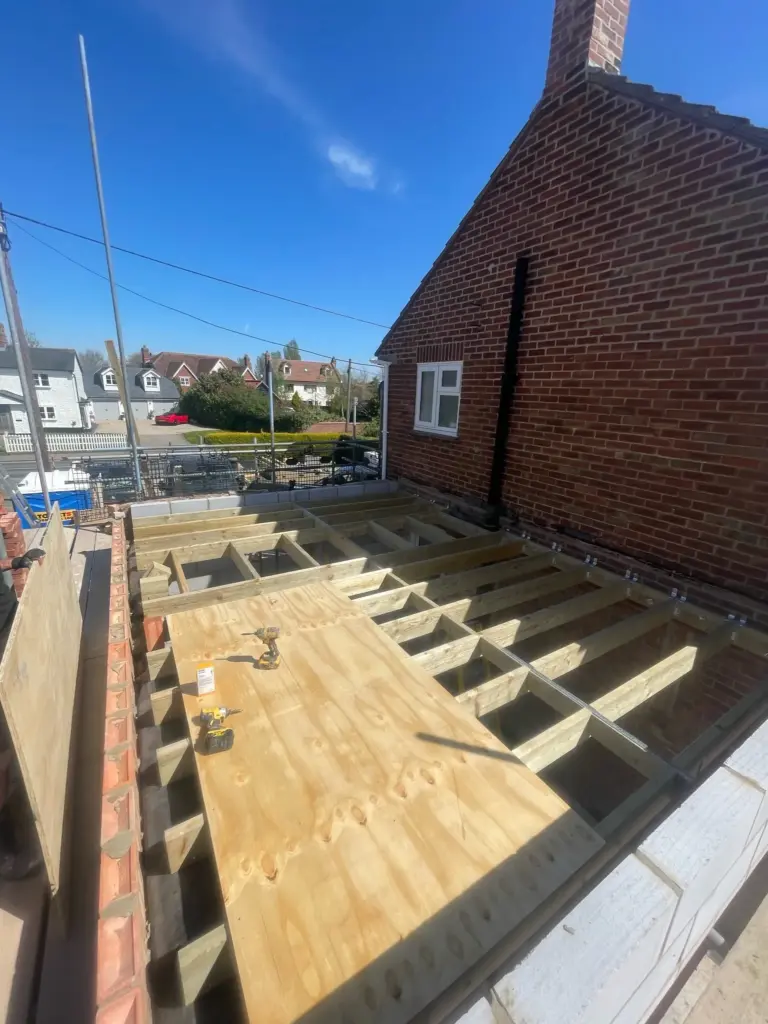 Marks tey extension roof joists